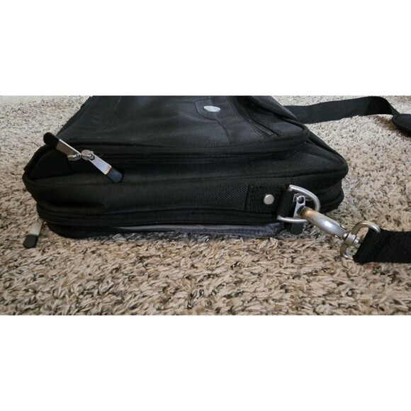 DELL Black Computer Laptop Shoulder Bag Case Briefcase Carry On Luggage Pockets - Picture 4 of 16
